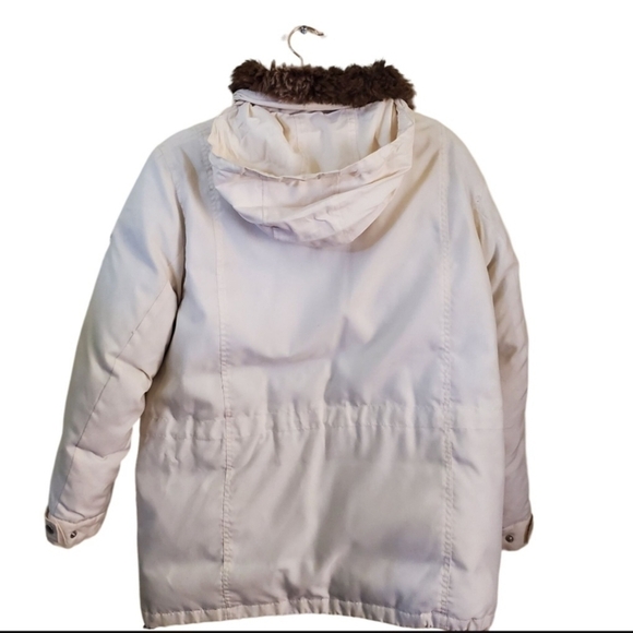 Lauren Ralph Lauren Goose Down Hidden Hood Faux Fur Collar Jacket Size PM - Picture 2 of 8